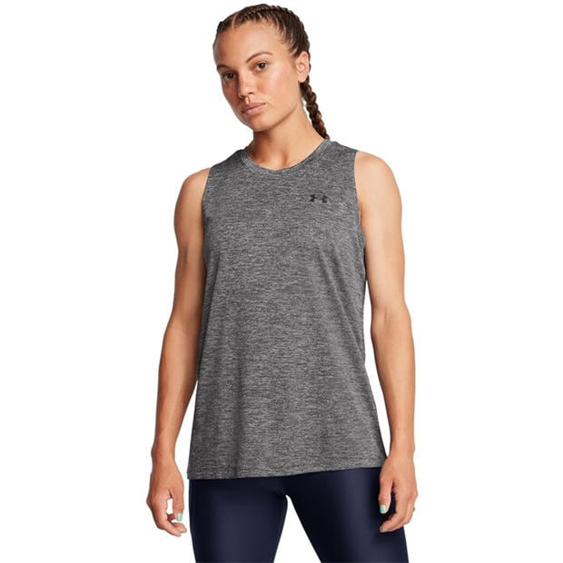 Gray - Under Armour - Under Armour Tech Tank Twist Gym Vest Womens