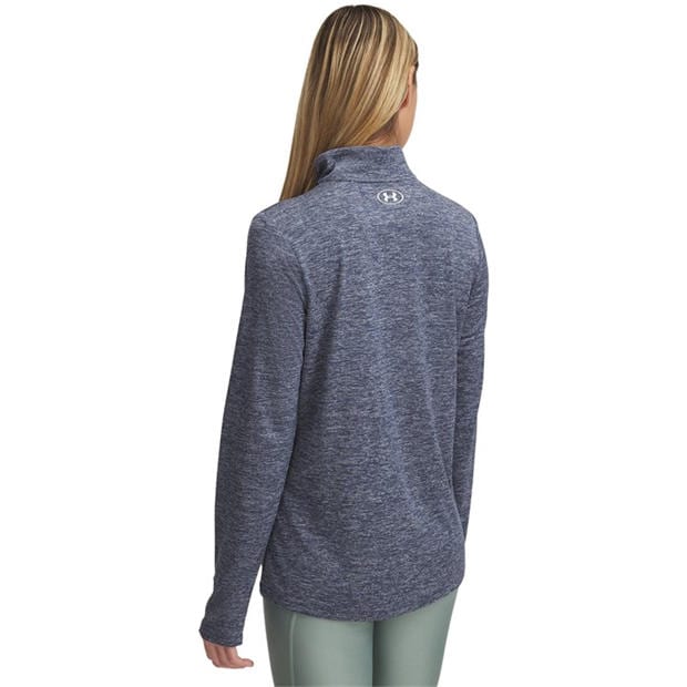 Gray - Under Armour - Women's Tech 1/2 Zip Long Sleeve Performance T-Shirt