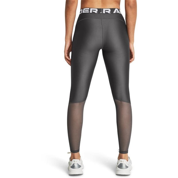 Gray - Under Armour - HeatGear® Womens Mesh Gym Leggings