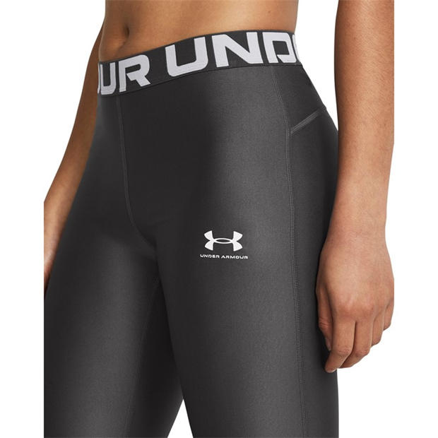 Gray - Under Armour - HeatGear® Womens Mesh Gym Leggings