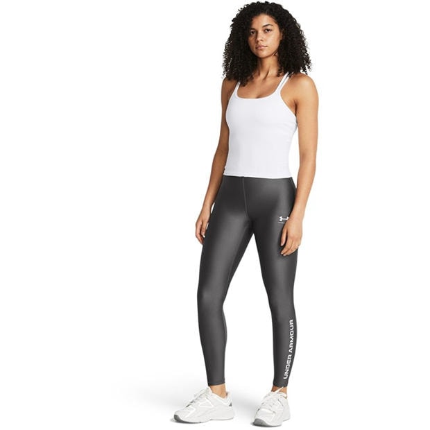 Gray - Under Armour - HeatGear® Womens Mesh Gym Leggings