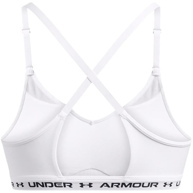 White - Under Armour - Women's Crossback Non-Wired Low Impact Sports Bra