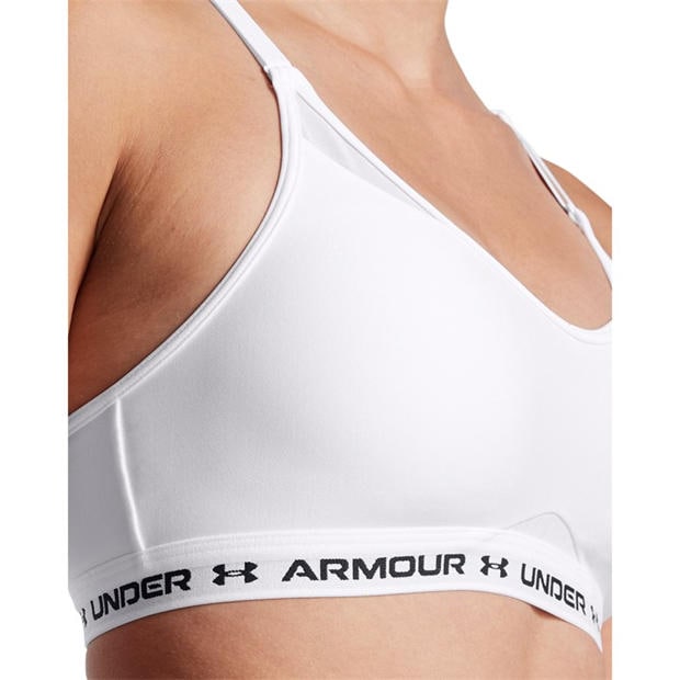 White - Under Armour - Women's Crossback Non-Wired Low Impact Sports Bra