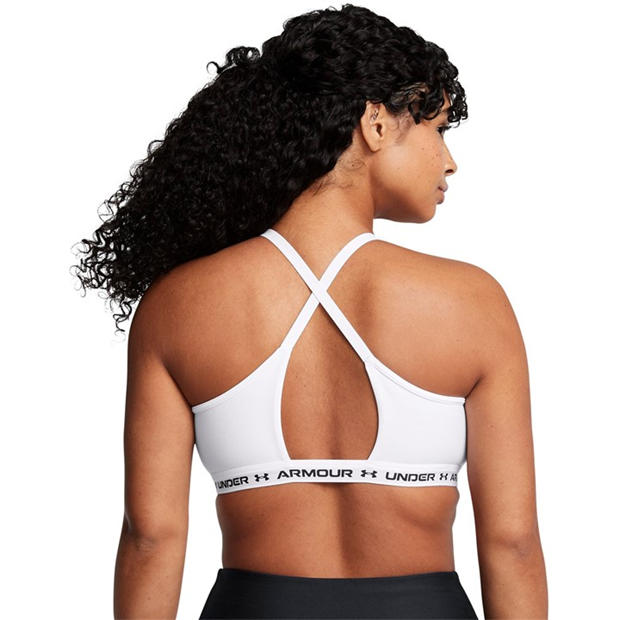 White - Under Armour - Women's Crossback Non-Wired Low Impact Sports Bra