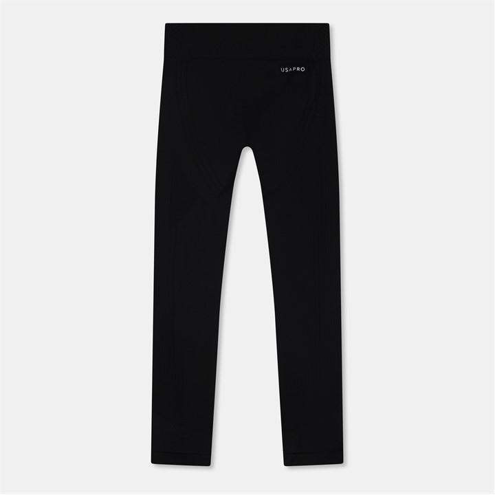 Usa Pro Girls Black Seamless Tight  in Size 13 Years, Sports Direct