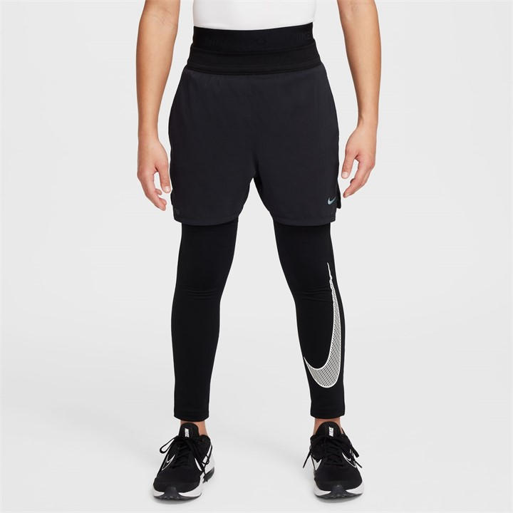 Nike Boys Black Pro Big Kids' (S') Dri-Fit Training Tights in Size 11 - 12 Years, Sports Direct