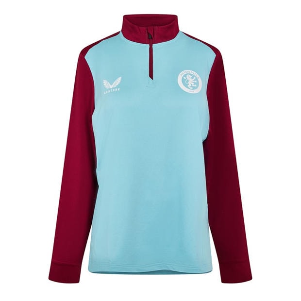 SkyBlu/Rhddn - Castore - Aston Villa Drill Top Womens