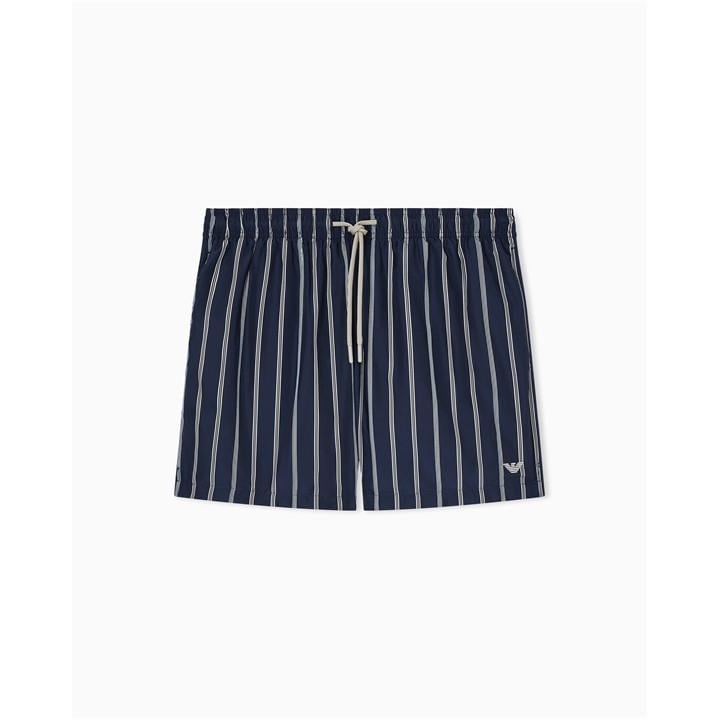 Emporio Armani Men's Blue Boxer Beachwear Swimming Trunks in Size L, Sports Direct