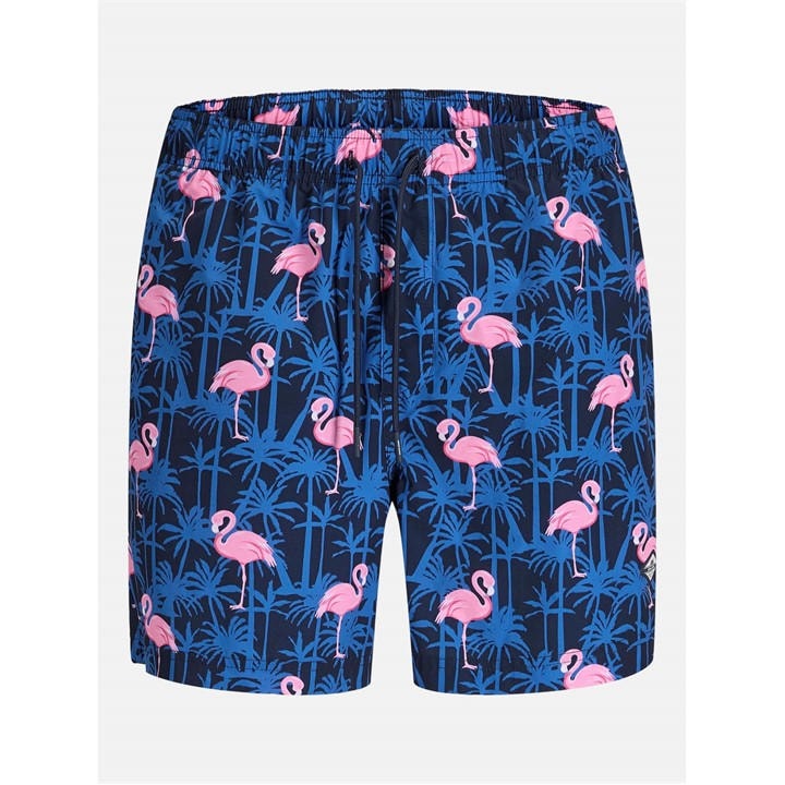 Jack And Jones Men's Blue Novelty All-Over Print Swim Shorts in Size XL, Sports Direct