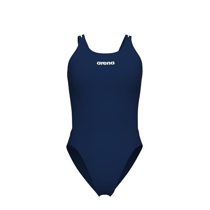 Arena Women's Blue Solid Tech Back Swimsuit in Size 30, Sports Direct