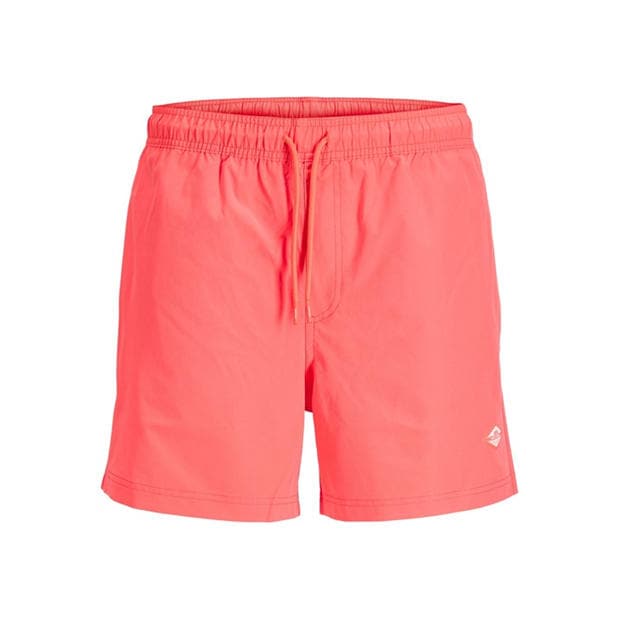 Hot Coral - Jack and Jones - Men's Swim Shorts