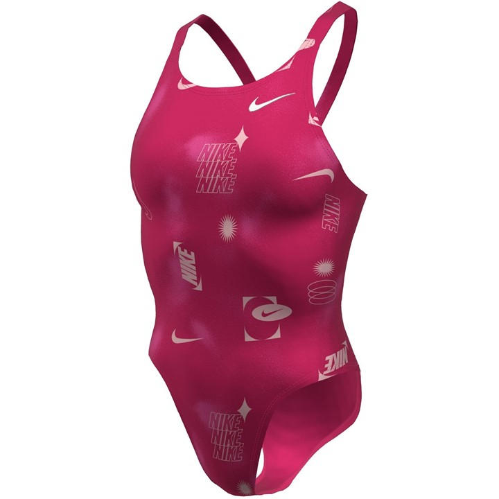 Nike Women's Pink Hydrastrong Print Fastback One Piece in Size 16, Sports Direct