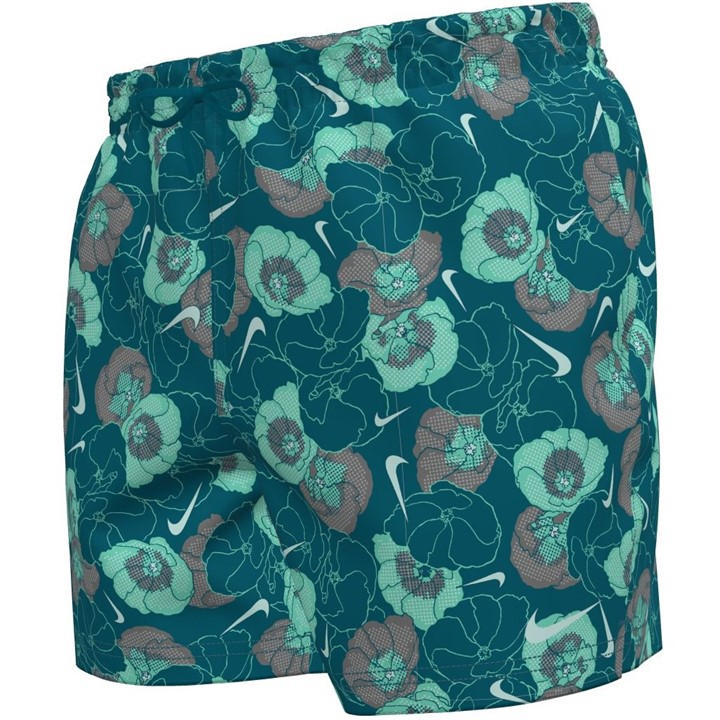 Nike Men's Green Poppy Floral 5 Volley Short in Size XL, Sports Direct