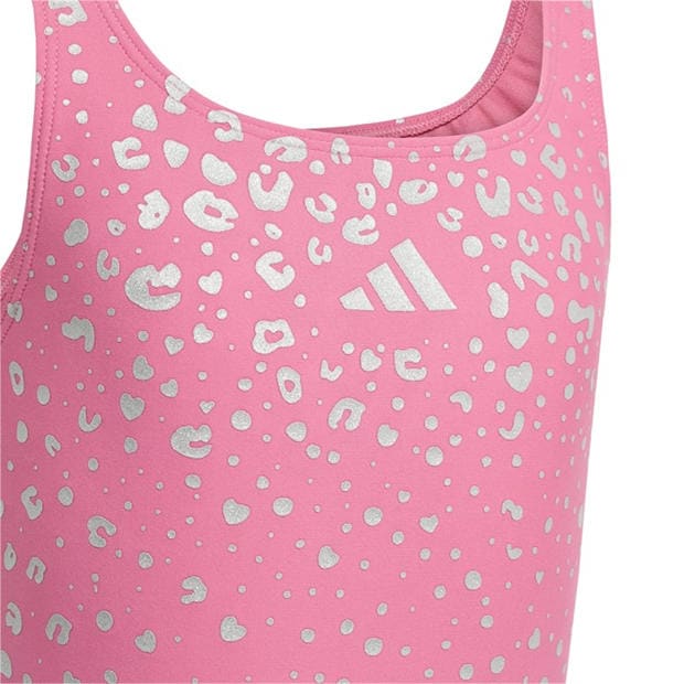 Розова Фузия - adidas - Glitter V-back Swimsuit Kids