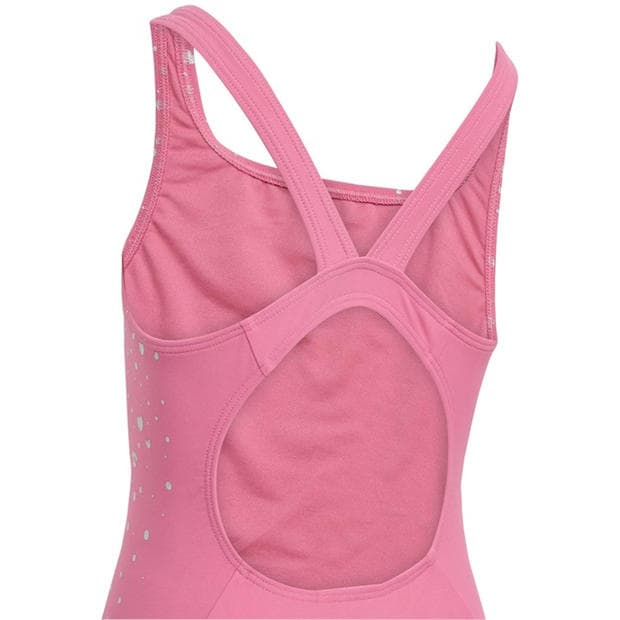Розова Фузия - adidas - Glitter V-back Swimsuit Kids