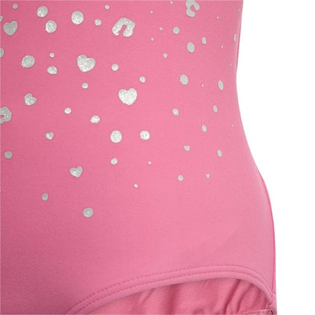 Розова Фузия - adidas - Glitter V-back Swimsuit Kids