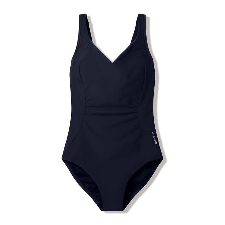 Speedo Women's Blue Shirred Conto Ld64 in Size 14, Sports Direct