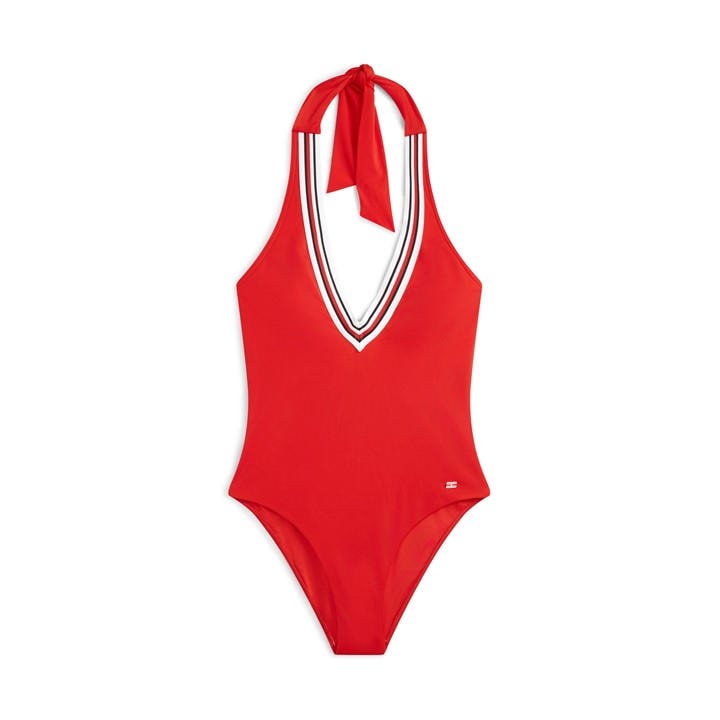 Tommy Hilfiger Women's Red One Piece Swimsuit in Size 16, Sports Direct