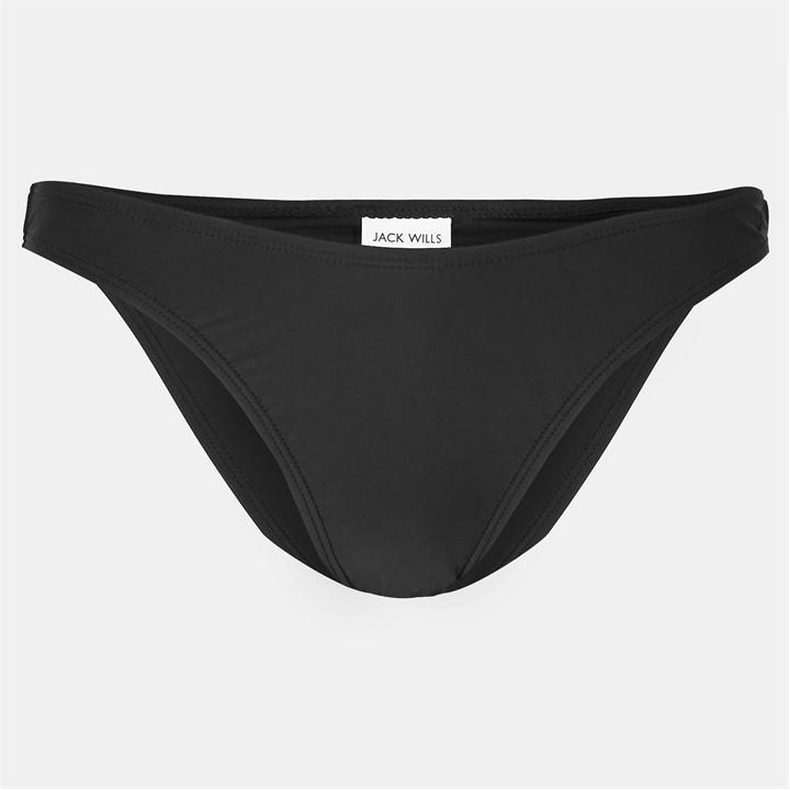 Jack Wills Women's Black Tanga Bikini Bottom in Size 10, Sports Direct