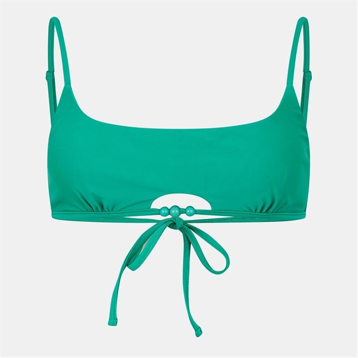 Jack Wills Women's Green Jw Beaded Scoop Crop Top Bikinis in Size 10, Sports Direct