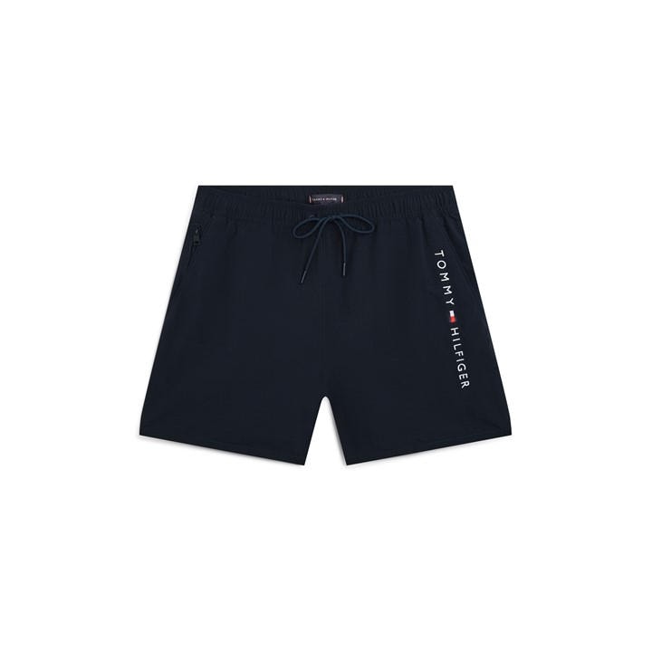 Tommy Hilfiger Men's Blue Original Logo Mid Swim Shorts in Size M, Sports Direct