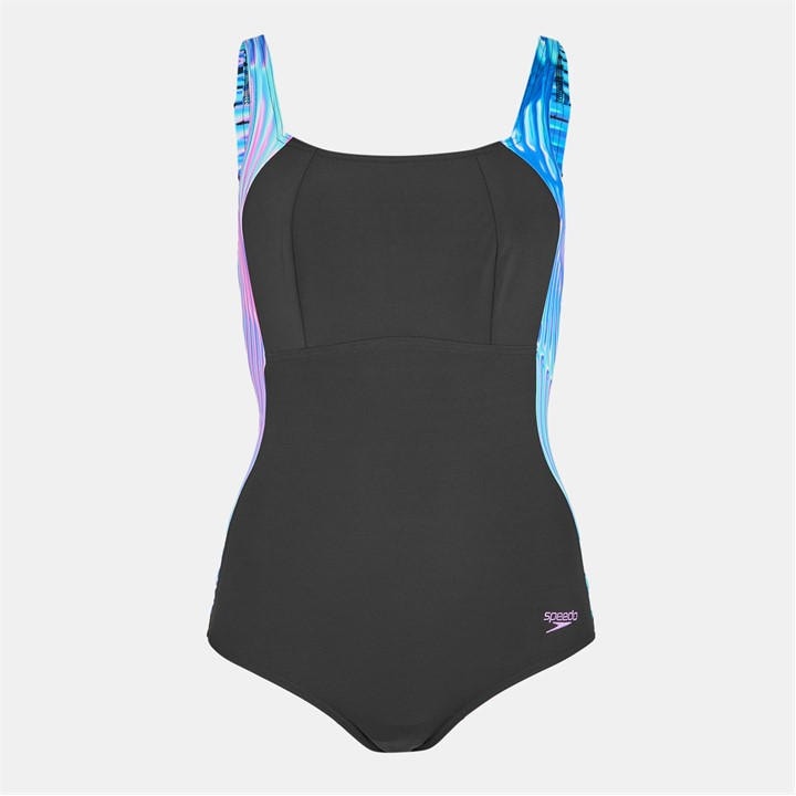 Speedo Women's Blue Print Luna One Piece Swimsuit in Size 8, Sports Direct