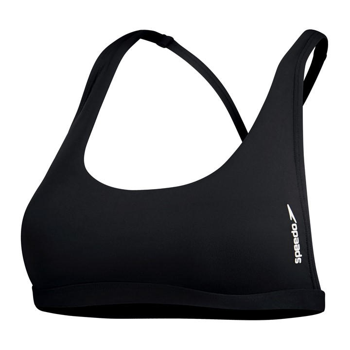 Speedo Women's Black Performance Bikini Top in Size 16, Sports Direct