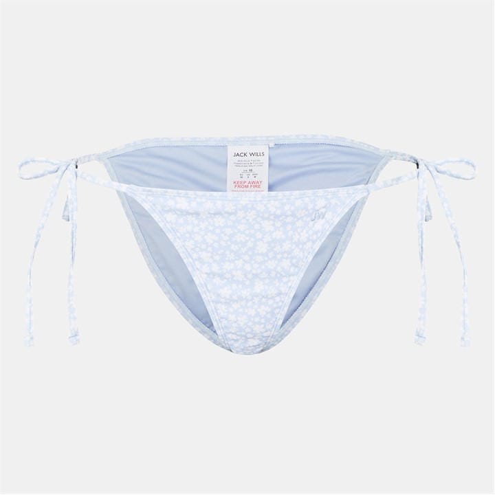 Jack Wills Women's Blue Tie Side Bikini Bottoms in Size 16, Sports Direct
