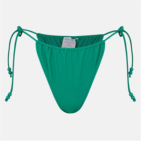 Jack Wills - Women's JW Beaded Ruched Tie Side Bikini Bottoms