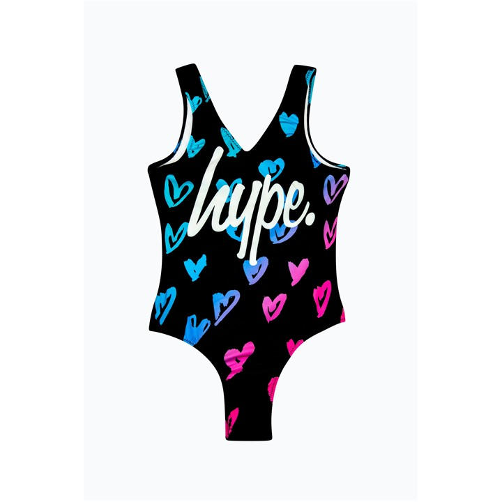 Hype Girls  Kids' Heart One Piece Swimsuit in Size 7 - 8 Years, Sports Direct