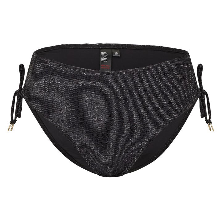 Biba Women's Black Gathered High Leg Bikini Bottoms in Size 18, Sports Direct