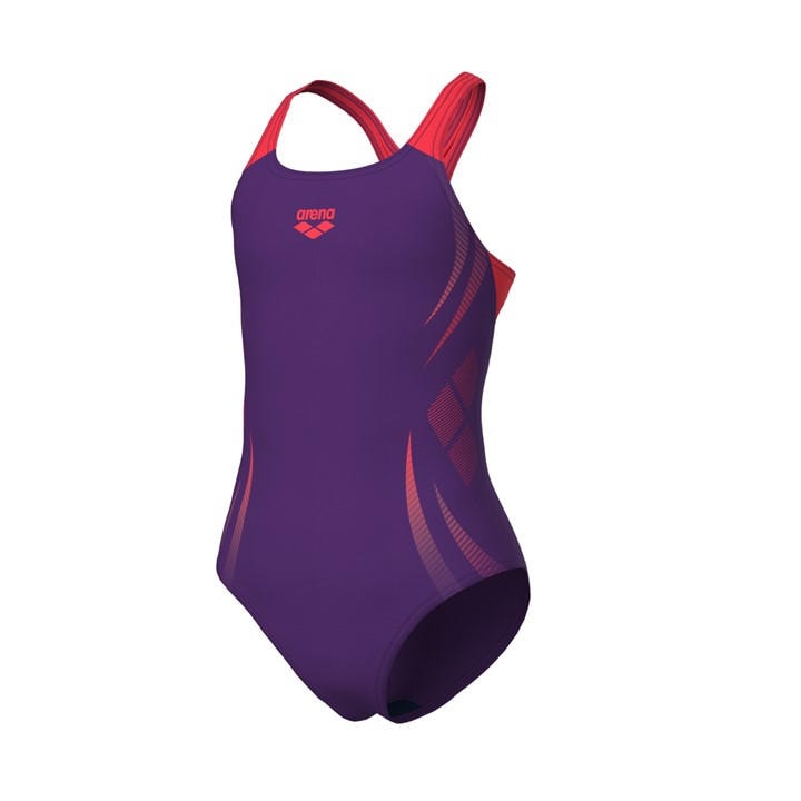 Arena Girls Purple Poseidonia Swim Pro Back Swimsuit in Size M, Sports Direct
