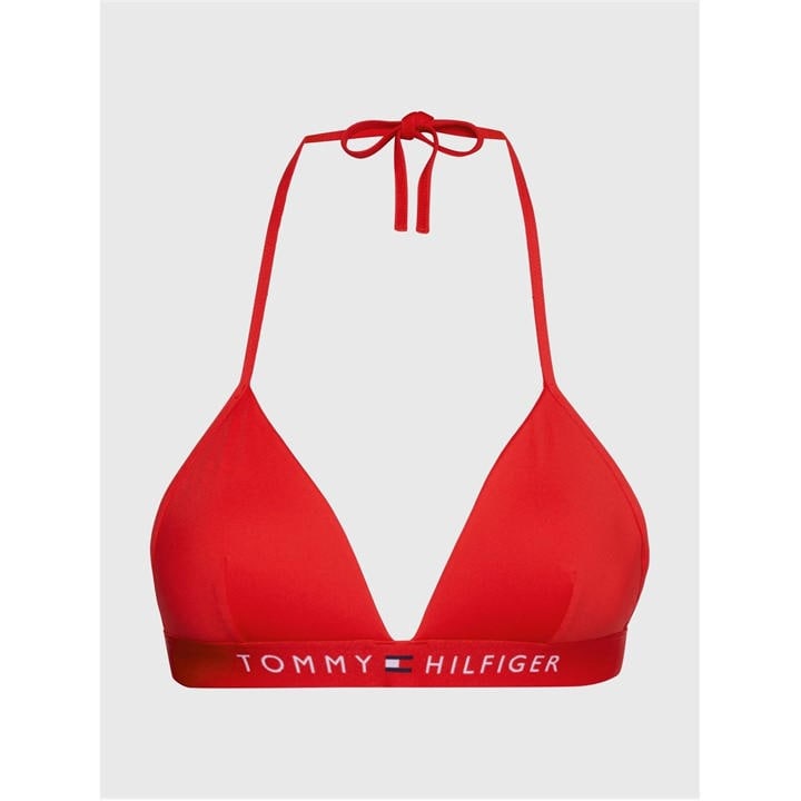 Tommy Hilfiger Women's Red Fixed Triangle Bikini Top in Size 12, Sports Direct