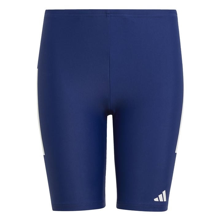 Adidas Boys Blue Fitness 3-Stripes Swim Jammer in Size 9 - 10 Years, Sports Direct