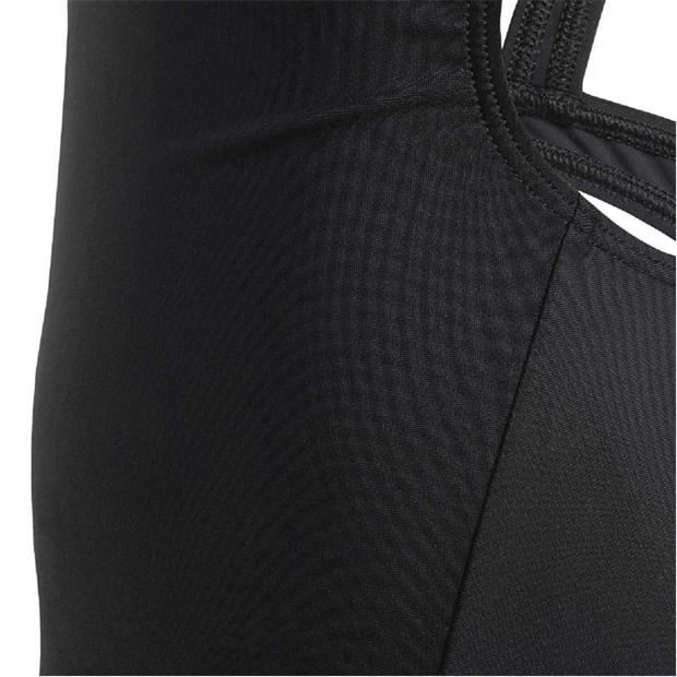 black - adidas - Kids' Collegiate V-Back One Piece Swimsuit