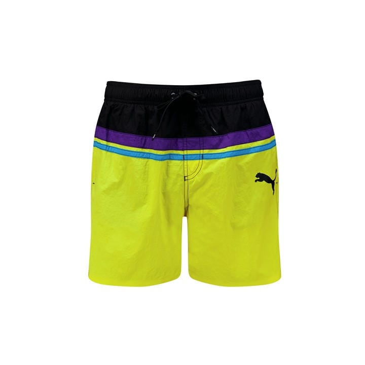 Puma Men's Yellow Heritage Mid-Length Swim Shorts in Size M, Sports Direct
