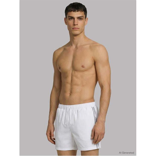 White - Calvin Klein - Men's Swim Shorts