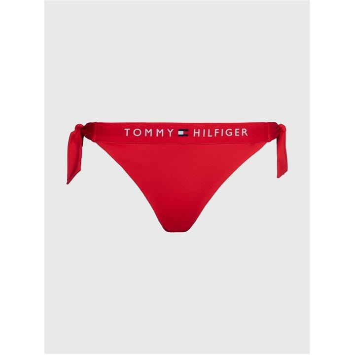 Tommy Hilfiger Women's Red Original Side Tie Cheeky Bikini Bottoms in Size 8, Sports Direct