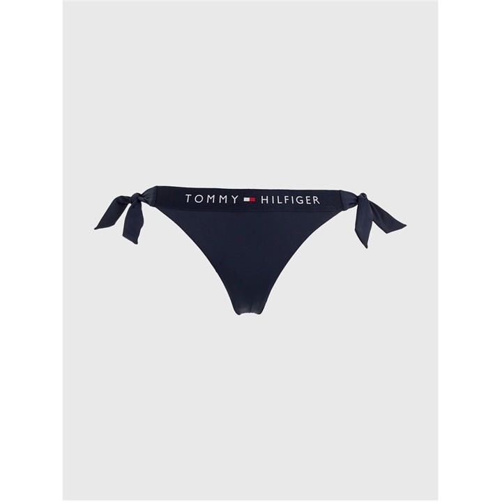 Tommy Hilfiger Women's Blue Original Side Tie Cheeky Bikini Bottoms in Size 12, Sports Direct