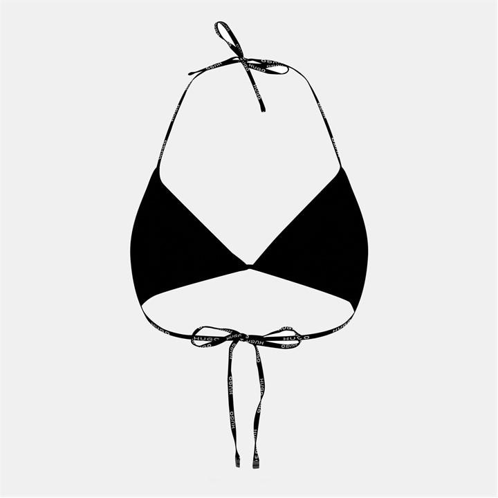 Hugo Women's Black Logo-Detailed Adjustable Triangle Bikini in Size 8, Sports Direct