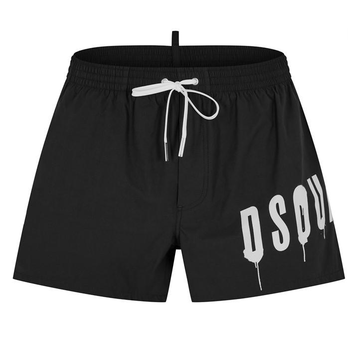 Dsquared2 Men's Black Dsq Spray Swim Shorts in Size 2XL, Sports Direct