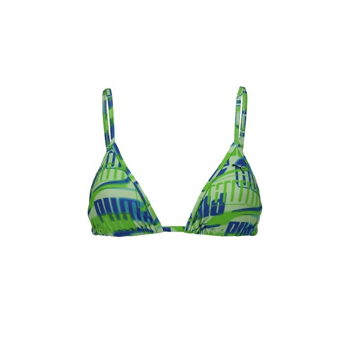 Puma Women's Green Triangle Bikini in Size 8, Sports Direct