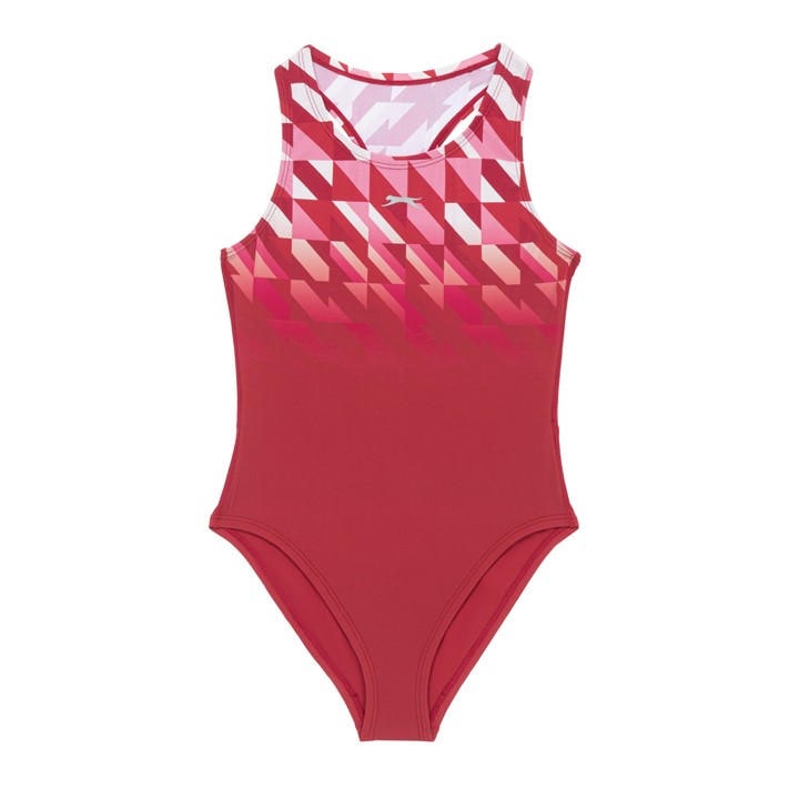 Slazenger Girls Pink Kids' Slaz One Piece Swimsuit in Size 13 - 14 Years, Sports Direct