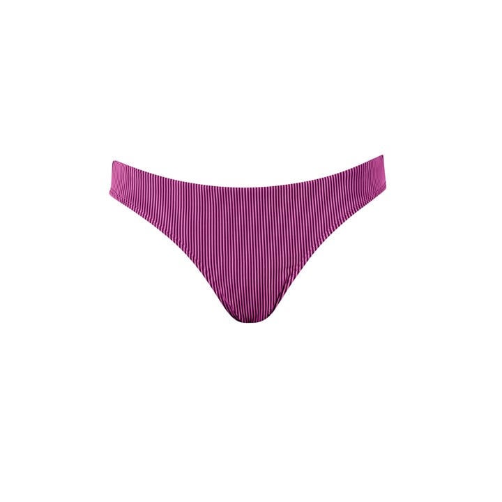 Puma Women's Pink Ribbed Brazilian Bikini Bottom in Size 14, Sports Direct