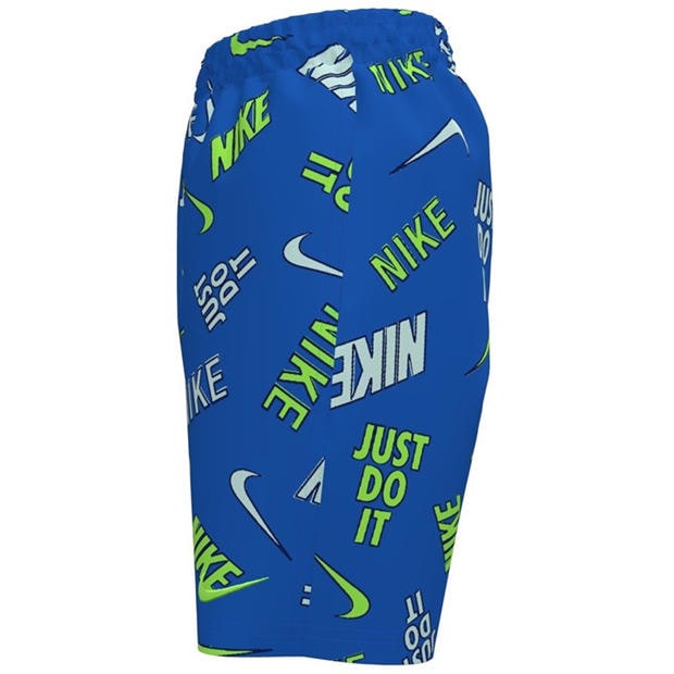 Blue Crystal - Nike - Swim Breaker Outline Aop Nike Swim Breaker Big Kids (Boys) 7 Brief-Lined Volley Short