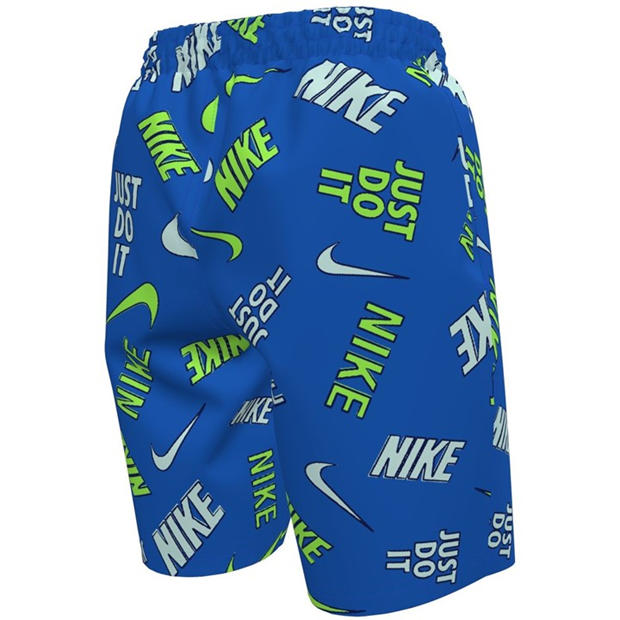 Blue Crystal - Nike - Swim Breaker Outline Aop Nike Swim Breaker Big Kids (Boys) 7 Brief-Lined Volley Short
