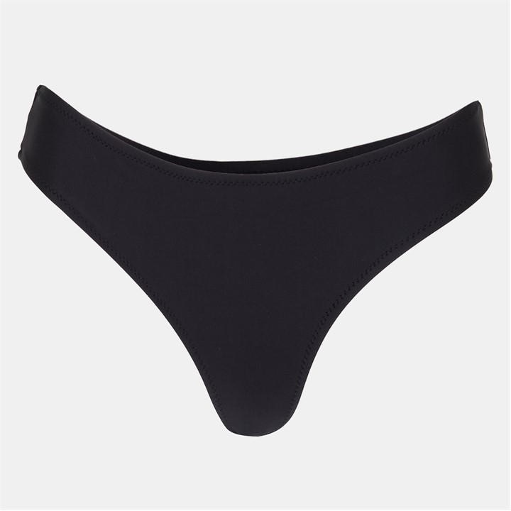 Brave Soul Women's Black Mid Rise Bikini Bottoms in Size 8, Sports Direct