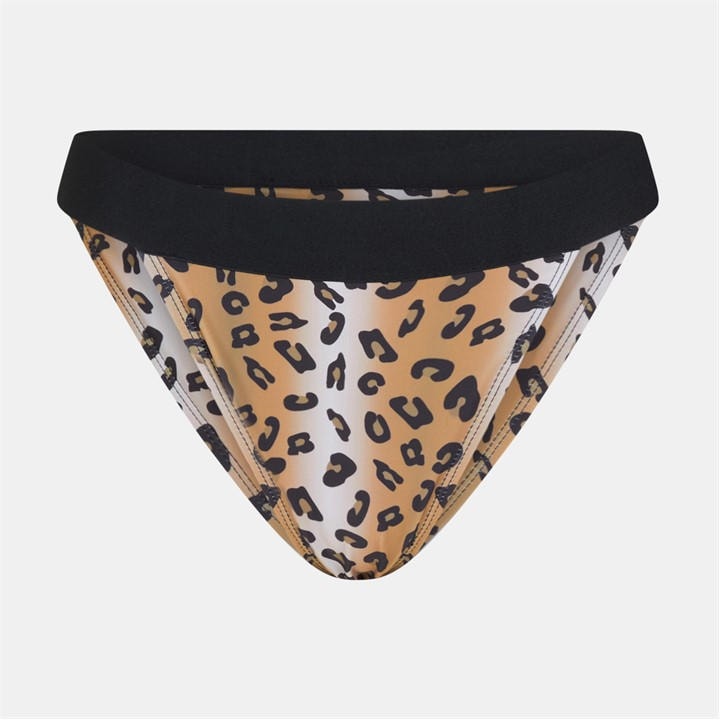 Brave Soul Women's  High Leg Animal Print Bikini Bottoms in Size 14, Sports Direct