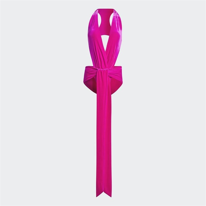 Adidas Originals Women's Pink Streamlined Quick Drying One Piece Swimsuit in Size 12, Sports Direct