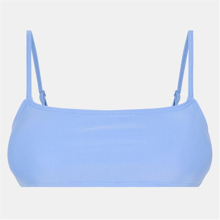 Brave Soul Women's Blue Strappy Square Neck Bikini Top in Size 10, Sports Direct